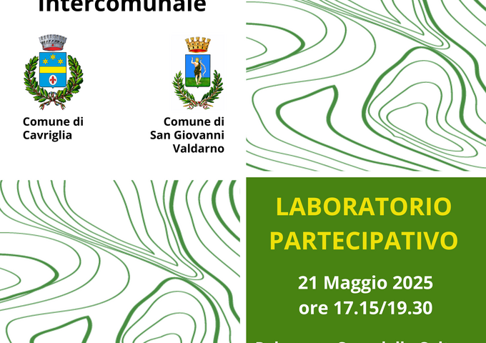 21 MAGGIO ORE 17:15 VERSO IL FUTURO DEL TERRITORIO: UN LABORATORIO PARTECIPATIVO PER IL NUOVO PIANO STRUTTURALE INTERCOMUNALE