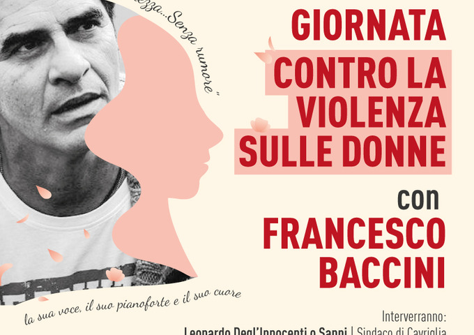 A Cavriglia la voce di Francesco Baccini per dire no alla violenza sulle donne